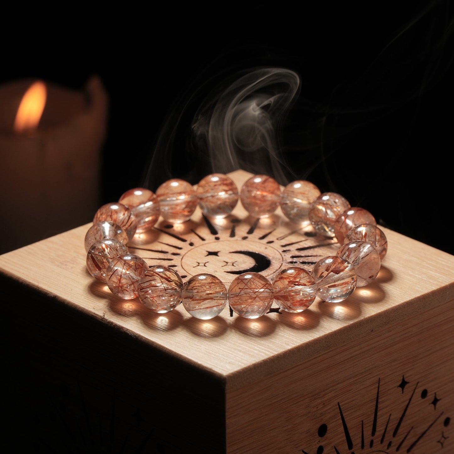Red Rutilated Quartz Bracelet – Energy Boost & Confidence (Social Favorite)