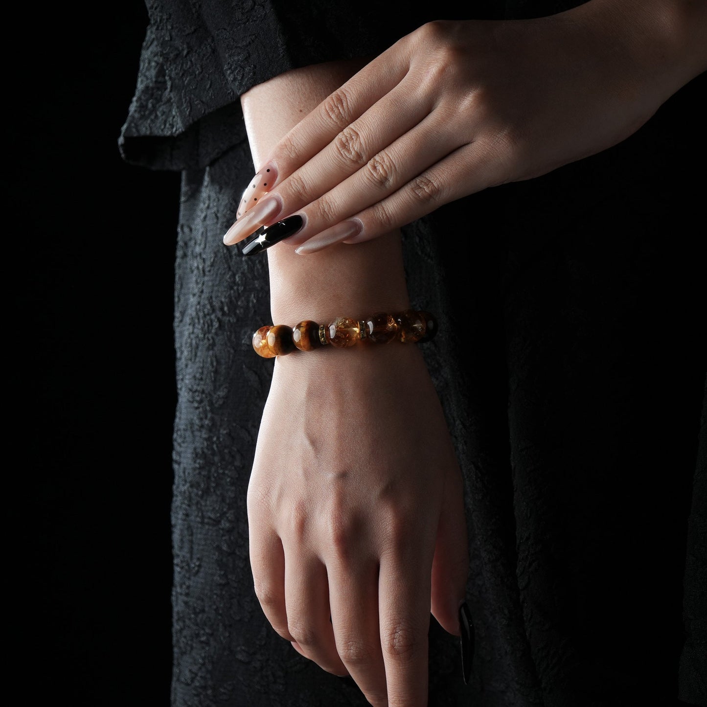 Tiger’s Eye, Citrine & Clear Quartz Bracelet – Confidence, Wealth & Mental Clarity
