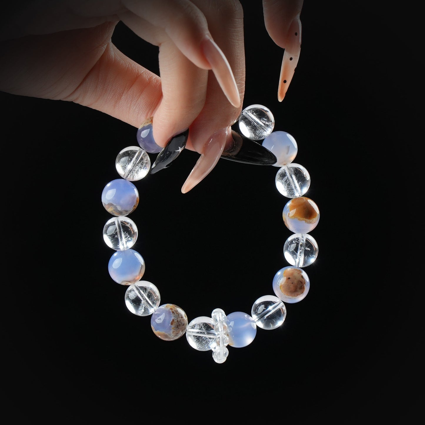 Libra Zodiac Bracelet – Aquamarine, Clear Quartz for Harmony, Communication & Balance