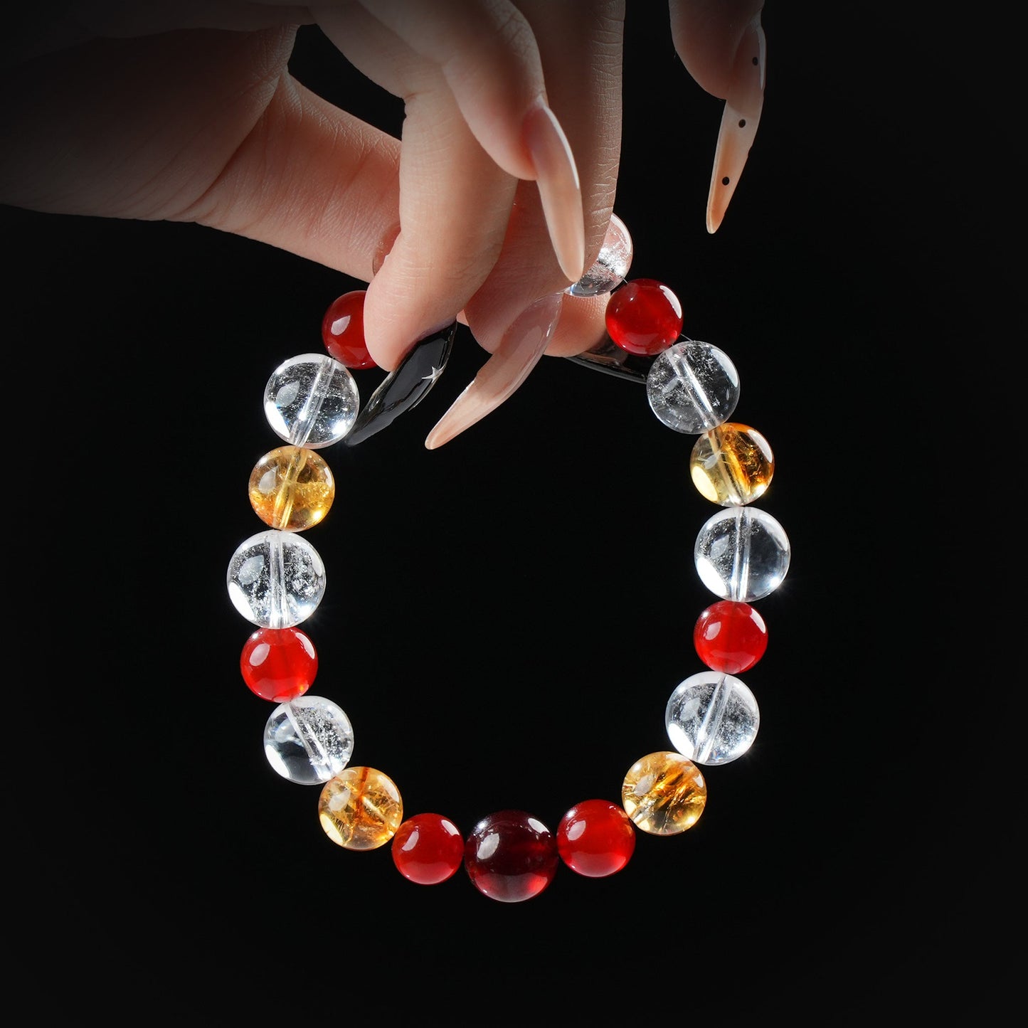 Aries Zodiac Bracelet – Red crystal,Garnet,Citrine,Attract Wealth & Boost Confidence
