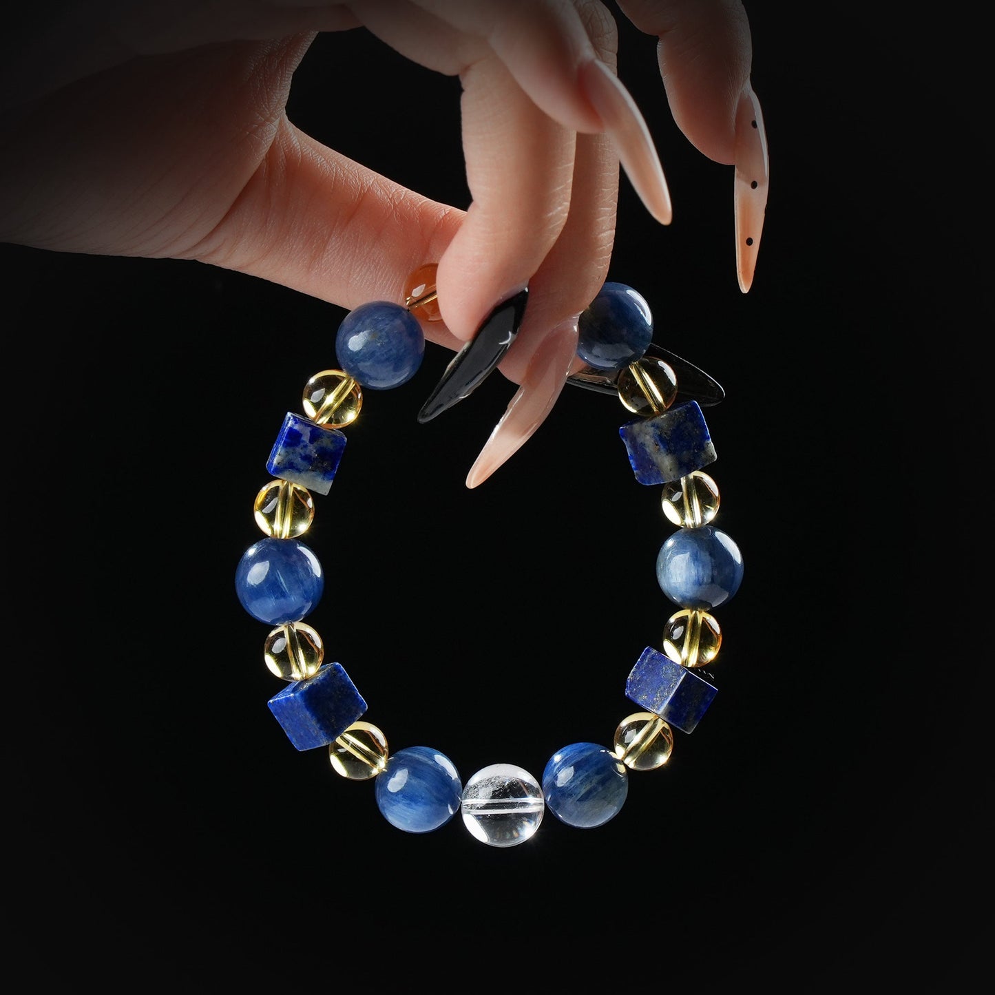 Gemini Zodiac Bracelet – Lapis Lazuli, Kyanite, Citrine for Focus & Communication
