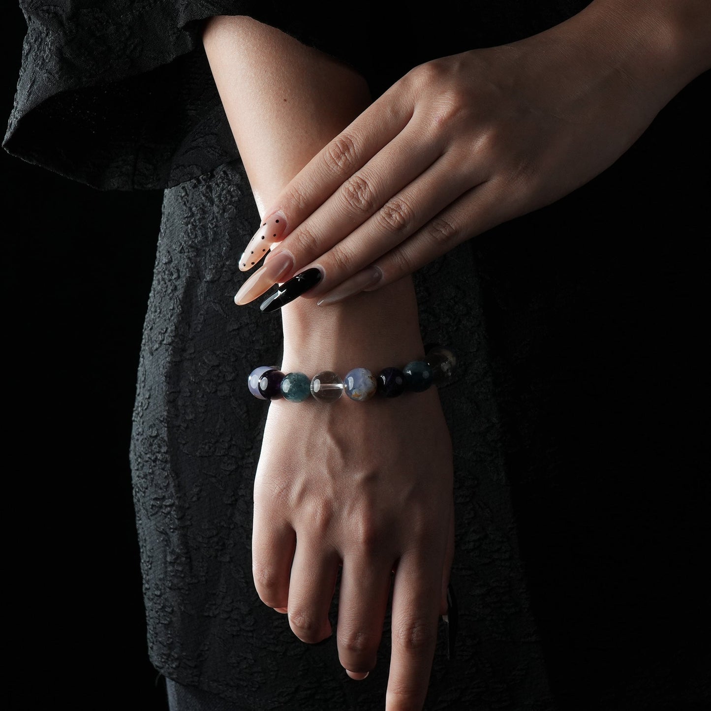 Virgo Zodiac Bracelet – Amethyst, Aquamarine, Clear Quartz for Calm & Inner Clarity