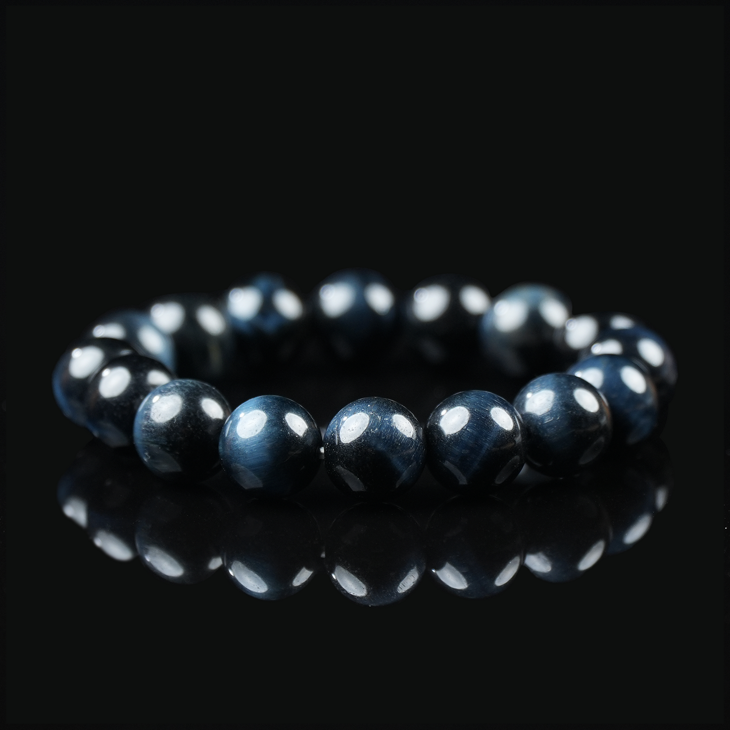 Blue Tiger Eye Beaded Bracelet – Focus and Confidence