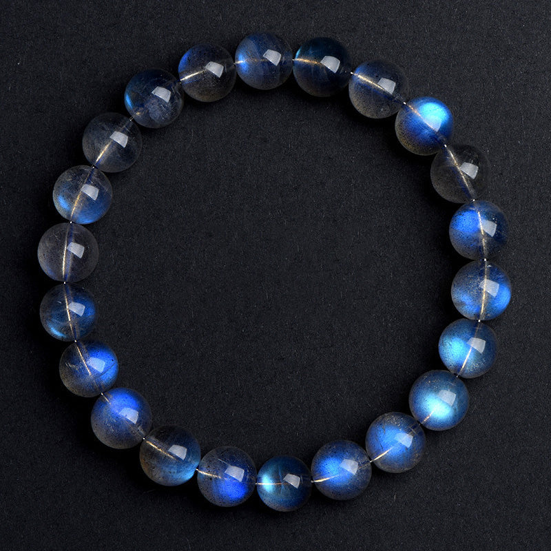 Gray Moonstone Beaded Bracelet – Crystal for Intuition & Emotional Healing