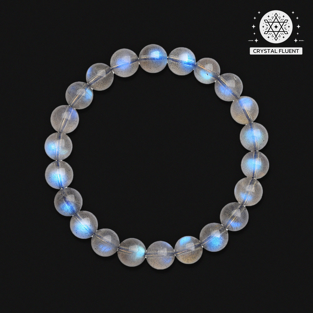 Gray Moonstone Beaded Bracelet – Crystal for Intuition & Emotional Healing