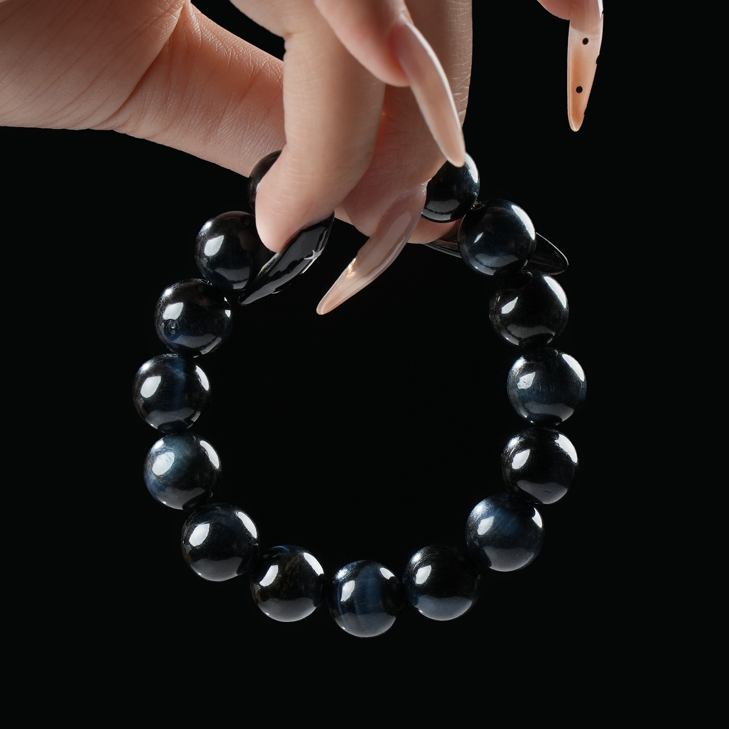 Blue Tiger Eye Beaded Bracelet – Focus and Confidence