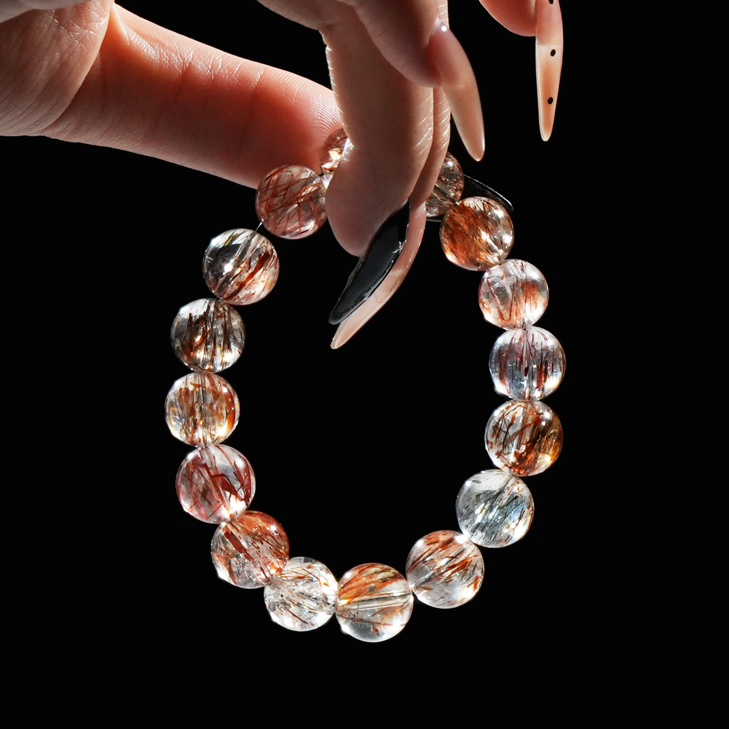 Red Rutilated Quartz Bracelet – Energy Boost & Confidence (Social Favorite)