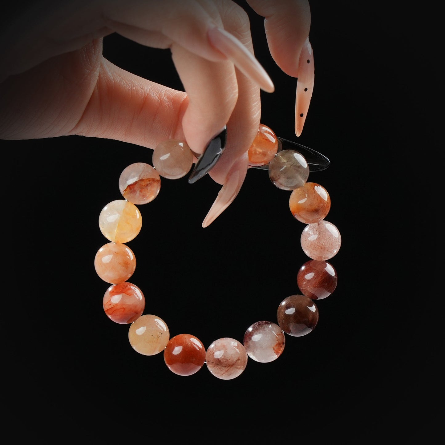 Red Hematoid Quartz Bracelet – Grounding & Emotional Strength