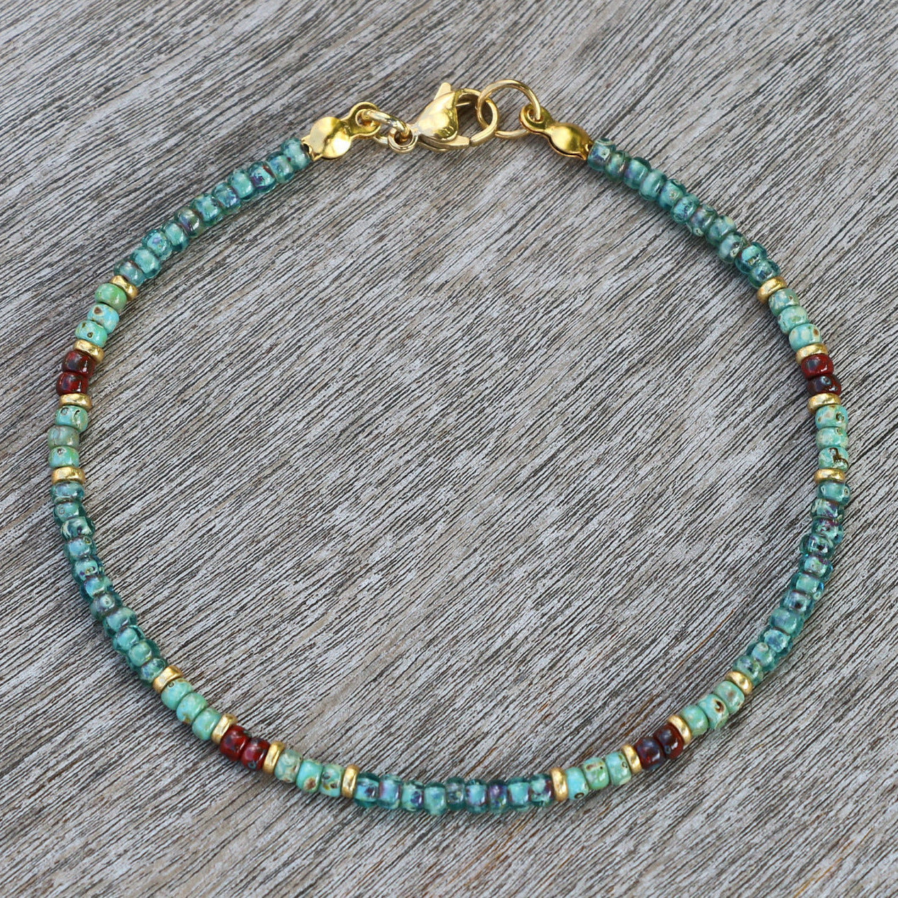 Turquoise Crystal Anklet – Healing & Self-Expression