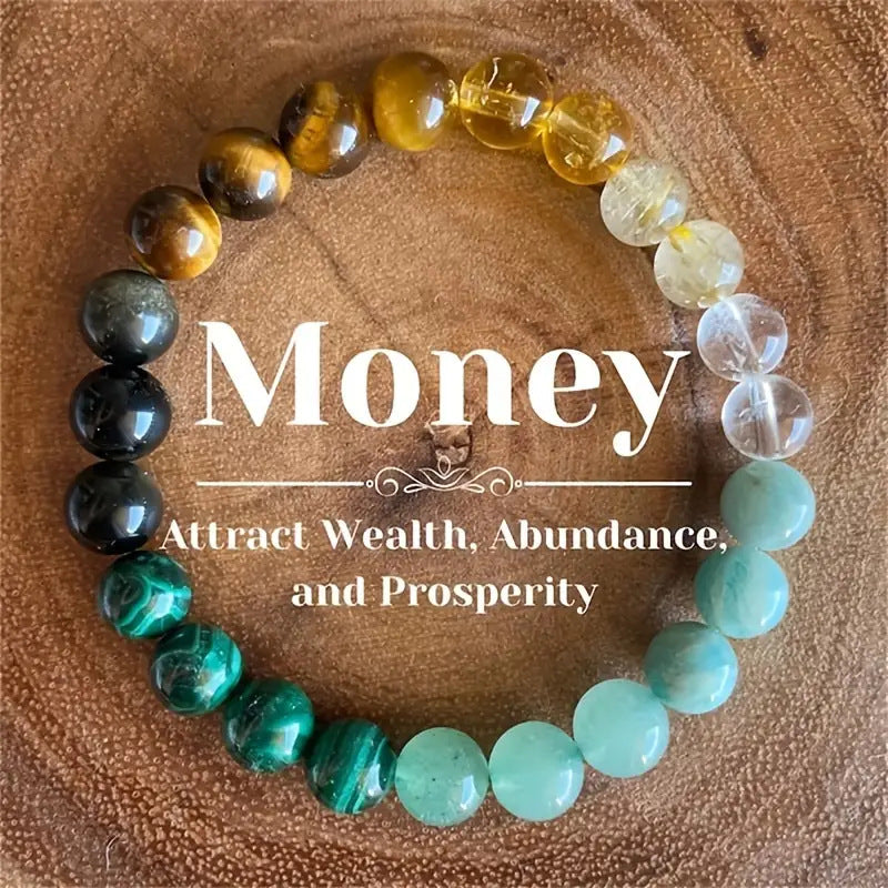 Tiger’s Eye & Obsidian Crystal Bracelet – Abundance Manifestation