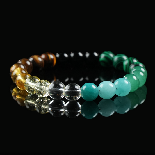 Tiger’s Eye & Obsidian Crystal Bracelet – Abundance Manifestation