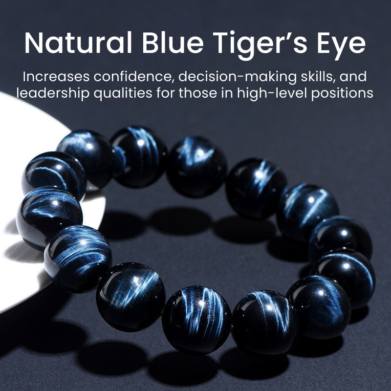 Blue Tiger Eye Beaded Bracelet – Focus and Confidence