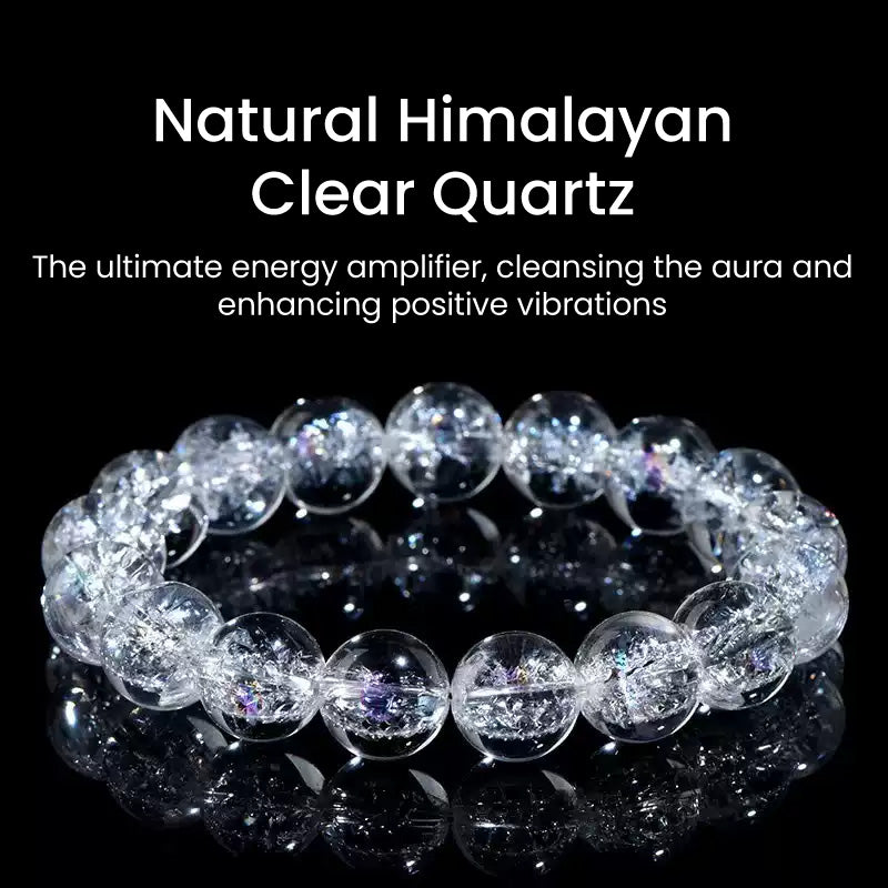 Himalayan Clear Quartz Healing Bracelet – Energy Amplifying Crystal Jewelry