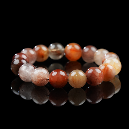 Red Hematoid Quartz Bracelet – Grounding & Emotional Strength