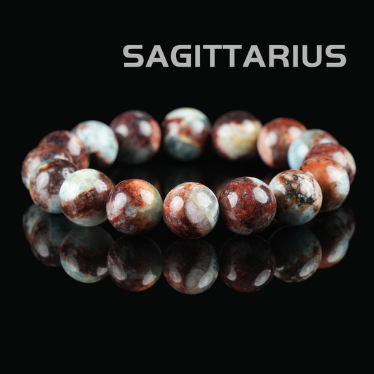 Sagittarius Zodiac Bracelet – Aquamarine for Adventure, Luck & Positive Energy