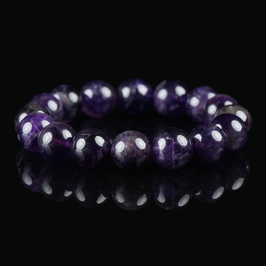 Uruguayan Amethyst Bracelet – Deep Purple Healing Crystal for Calm & Clarity