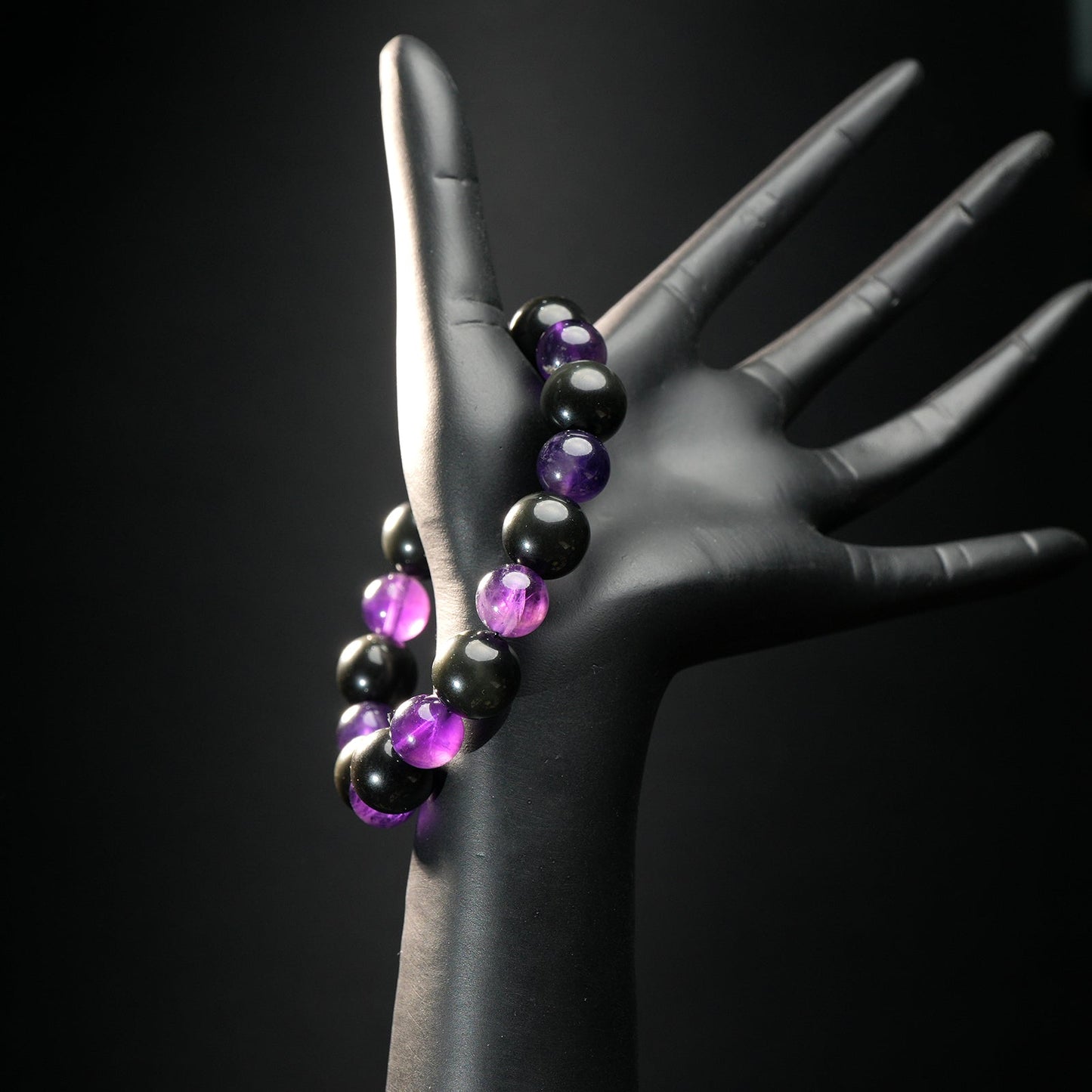 Scorpio Zodiac Bracelet – Black Obsidian, Amethyst for Protection & Emotional Strength