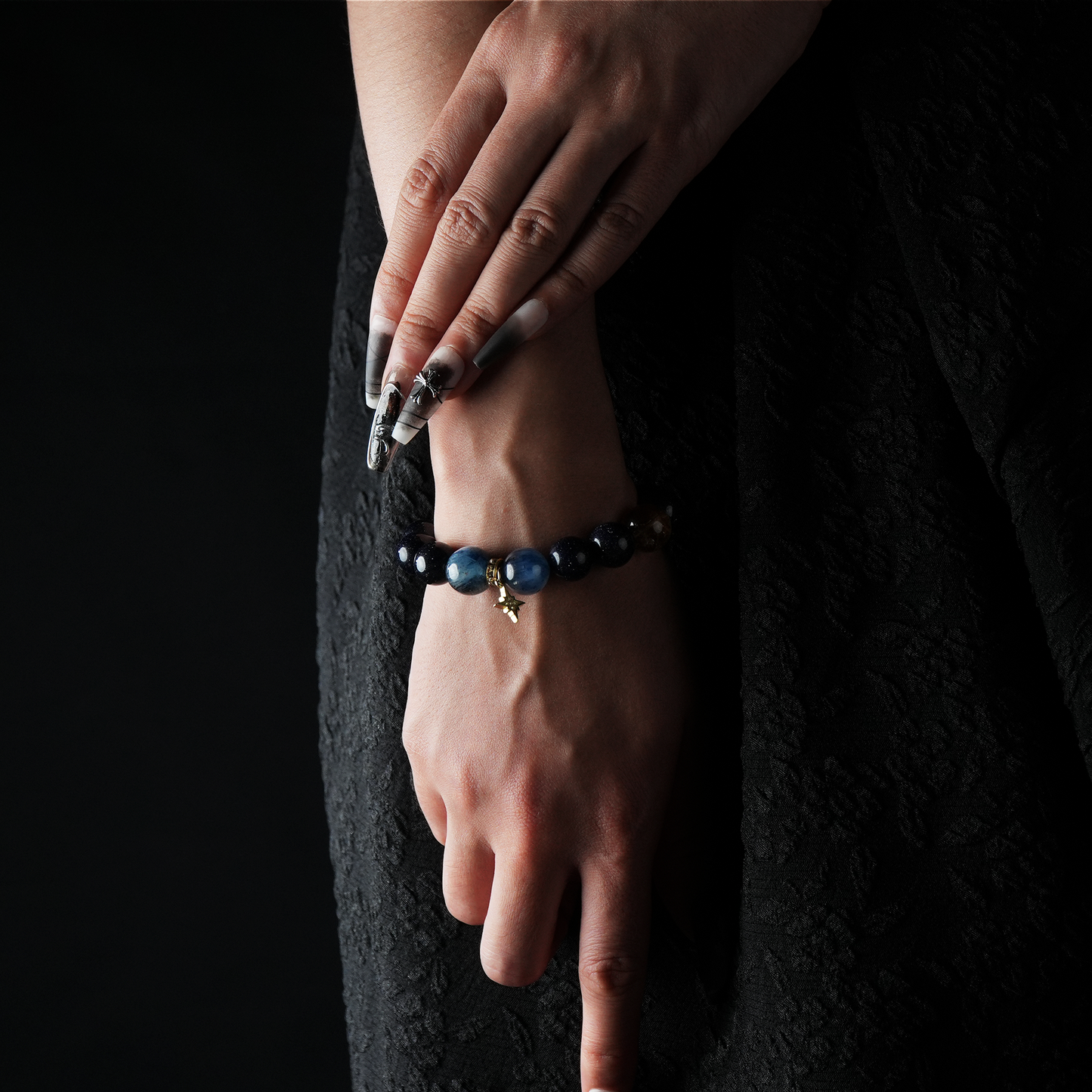 Aquamarine & Moonstone Crystal Bracelet – Calm & Intuition