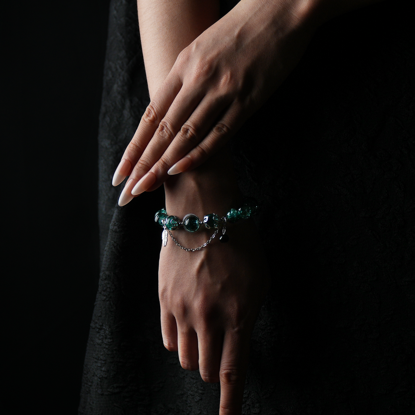 Mystic Forest Energy Bead Bracelet – Grounding, Strength, Insight, Balance