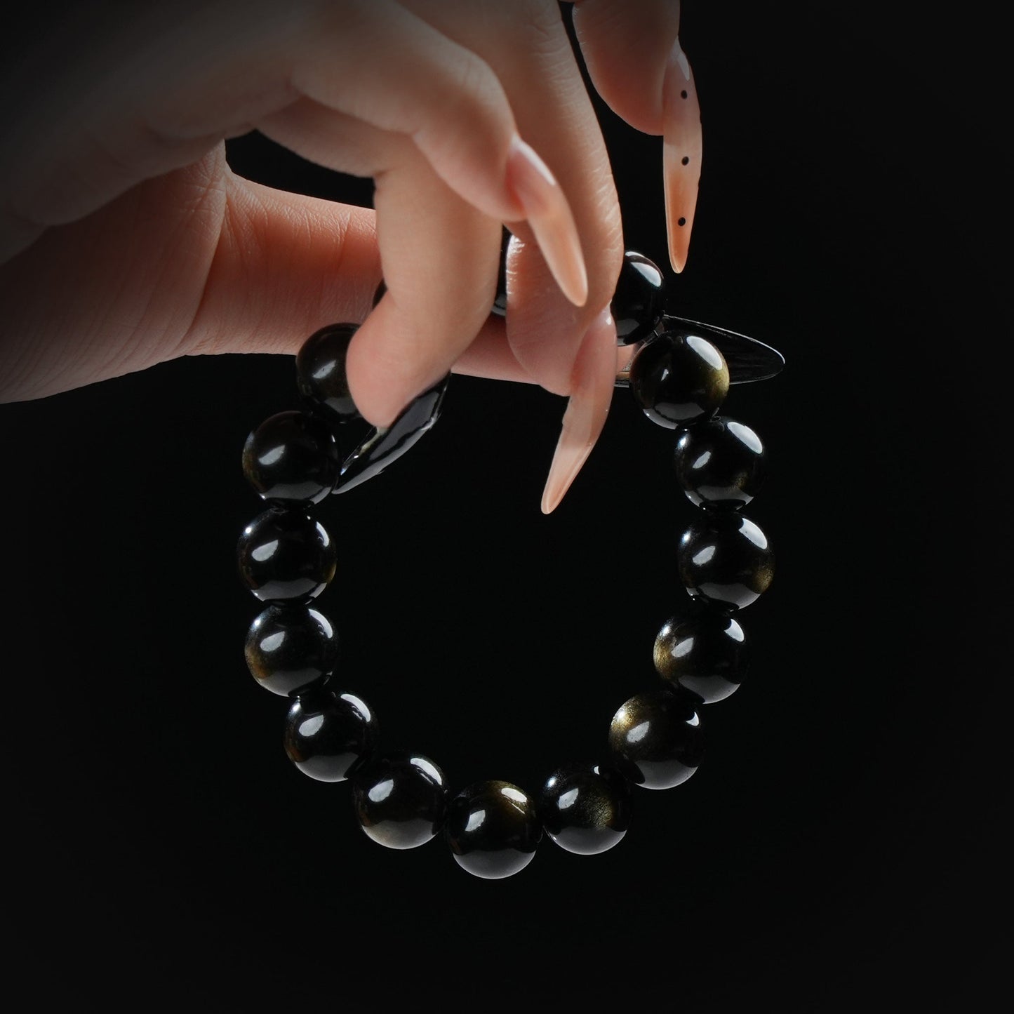 Golden/Silver Sheen Obsidian Bracelet – Protection & Mental Clarity