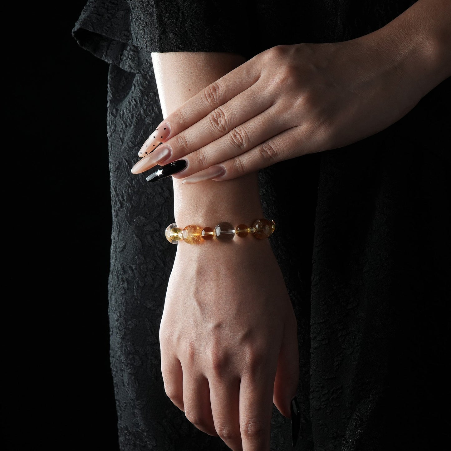 Taurus Zodiac Bracelet – Golden Rutilated Quartz, Citrine, Clear Quartz for Wealth & Stability