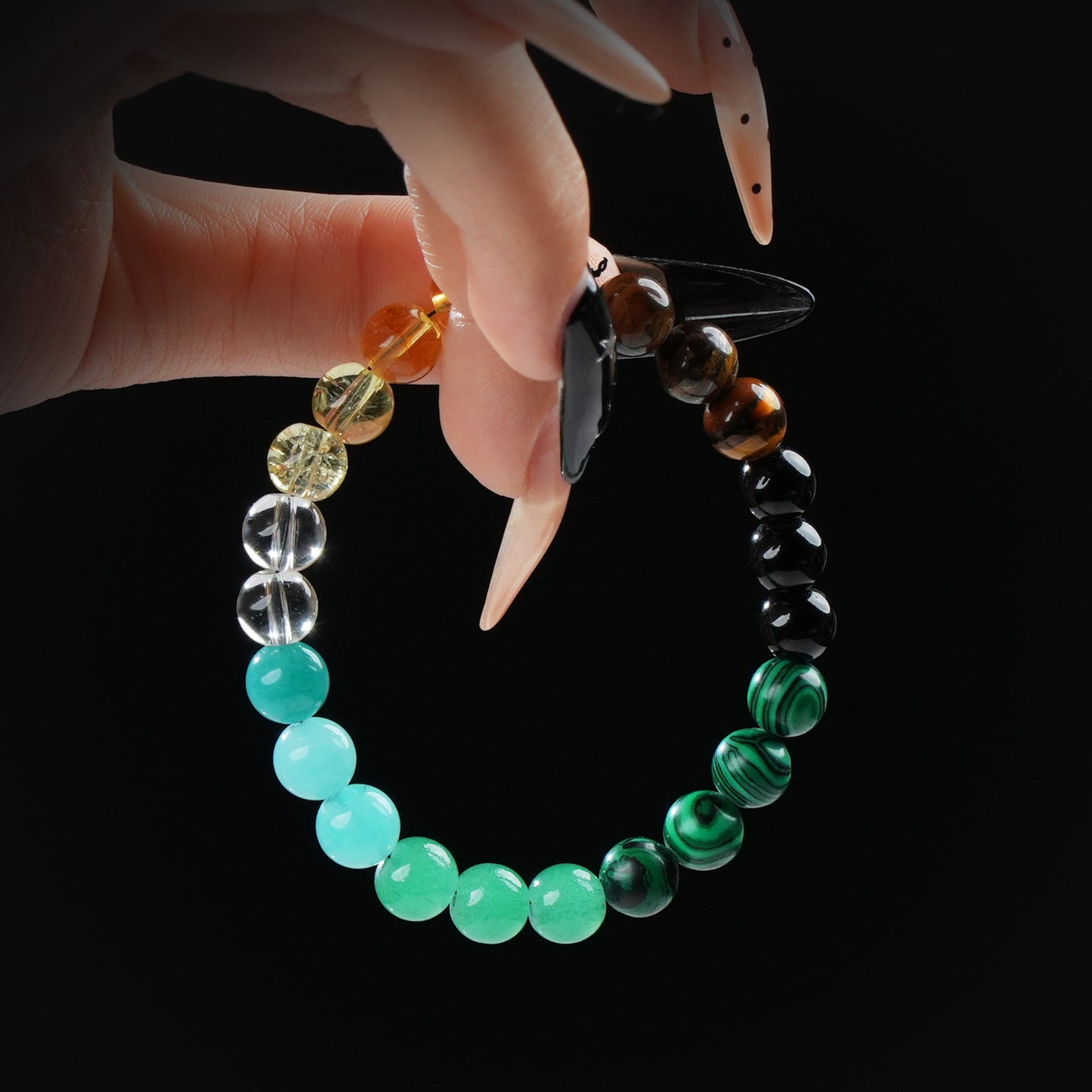 Tiger’s Eye & Obsidian Crystal Bracelet – Abundance Manifestation