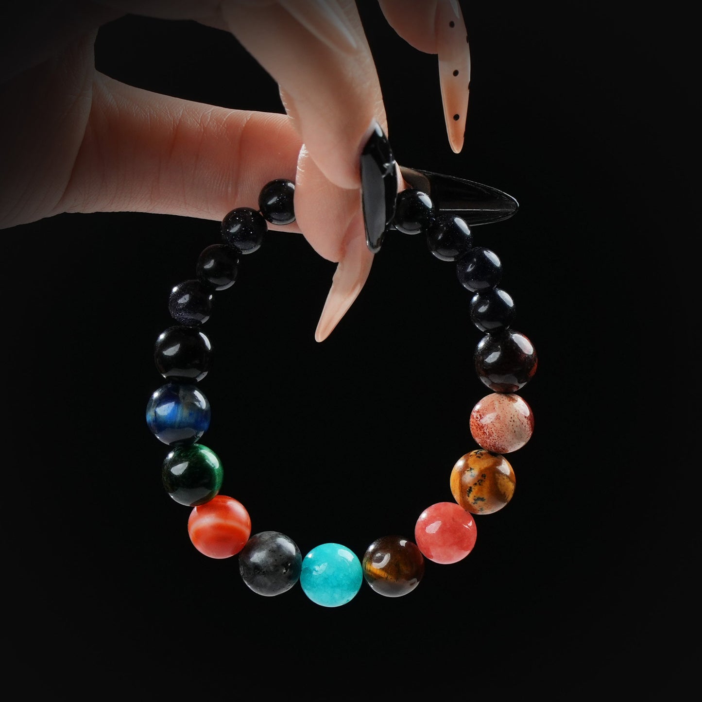Universe Galaxy Crystal Bracelet – 8/10mm Solar System Beaded Planet Jewelry for Cosmic Energy & Balance