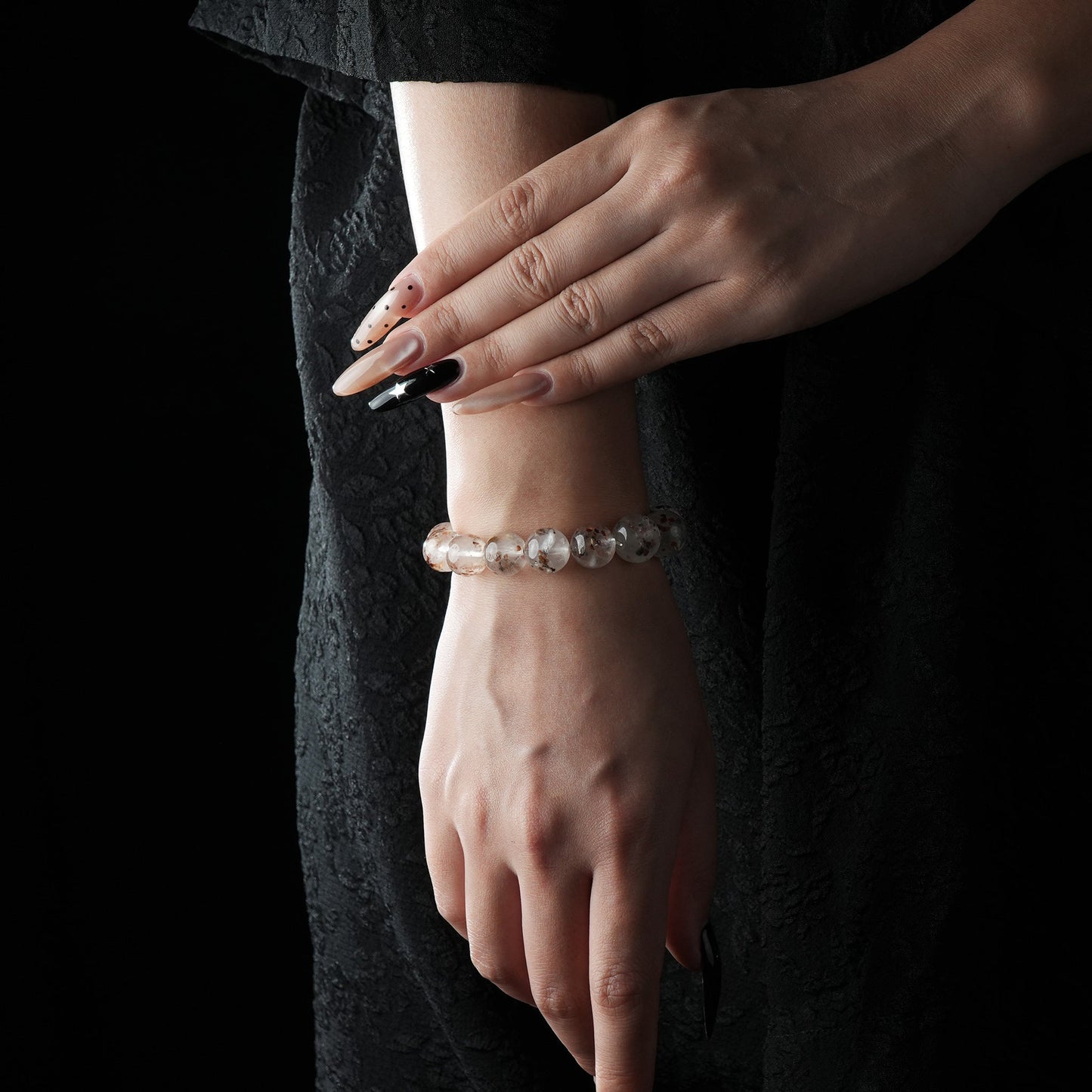 White Phantom Quartz Bracelet – Clarity & Spiritual Growth (TikTok Pick)